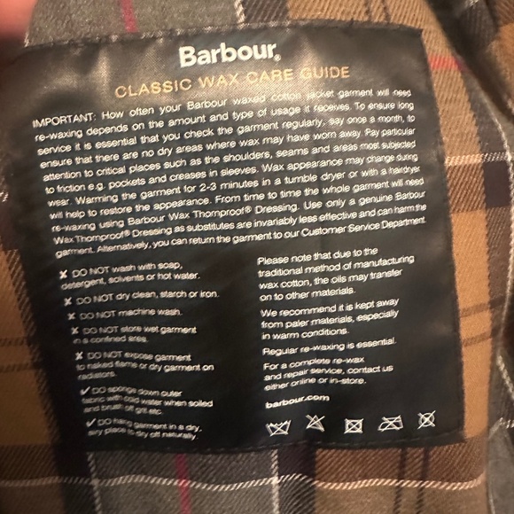 BARBOUR Handsome Classic Luxury Men's Weatherproof Jacket Sz M NWT $$398!! - Picture 7 of 7